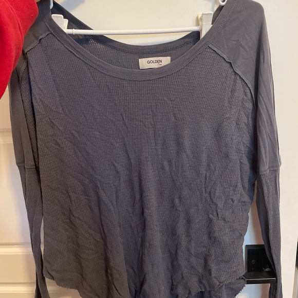Aritzia TNA waffle long sleeve shirt - Picture 2 of 2
